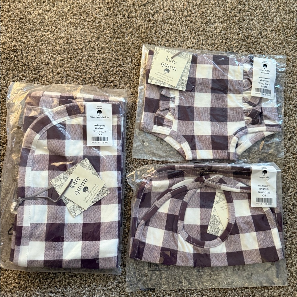 Quinn Mahogany Gingham Set
